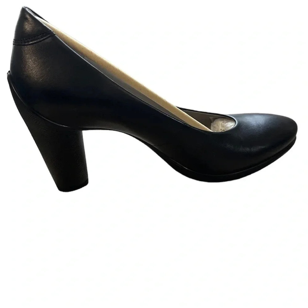 NIB Ecco Sculptured 75 Round Toe Textured Heel Leather Heels Size 41, 10-10.5